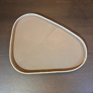 Dienblad Leder Taupe Organic  Effen L