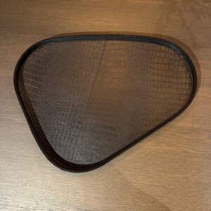 Dienblad Leder Bruin Organic Croco L