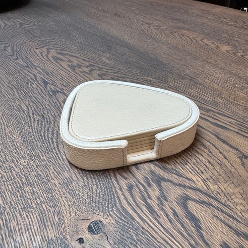 Onderzetters Leder Beige Organic