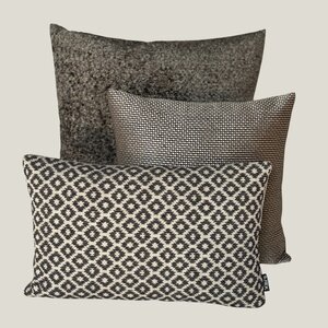 SJIEK Kussen Bruin Taupe set van 3