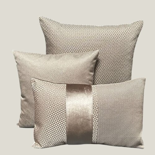 SJIEK Kussen Champagne Lux Set van 3