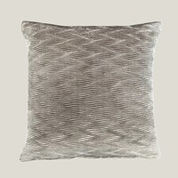 Kussen Taupe Golvend Velours