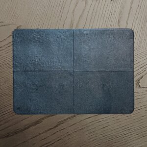 Placemats Leer Zwart Effen. (2 stuks)