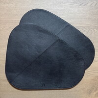 Placemats Leer Zwart Croco (2 stuks)