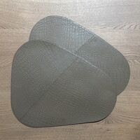 Placemats Leer Taupe Croco (2 stuks)