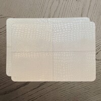 Placemats Leer Beige Croco (2 stuks)