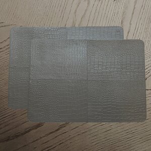 Placemats Leer Taupe Croco (2 stuks)