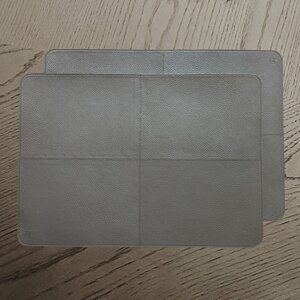 Placemats Leer Taupe Effen (2 stuks)