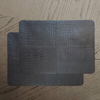 Placemats Leer Bruin Croco (2 stuks)