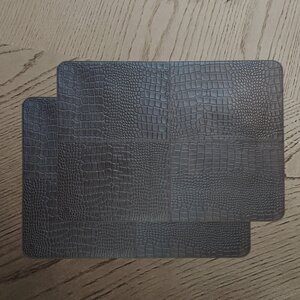 Placemats Leer Bruin Croco (2 stuks)