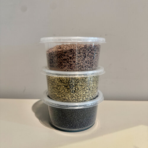 Windlicht Beige met Amber glas Tafelmodel  met beugel