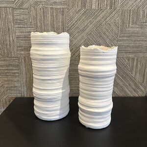 Witte vazen set van 2