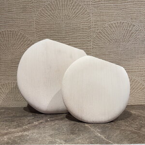 Platte Vaas Linnen Look