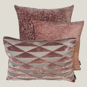 SJIEK Kussen Oud Roze set van 3