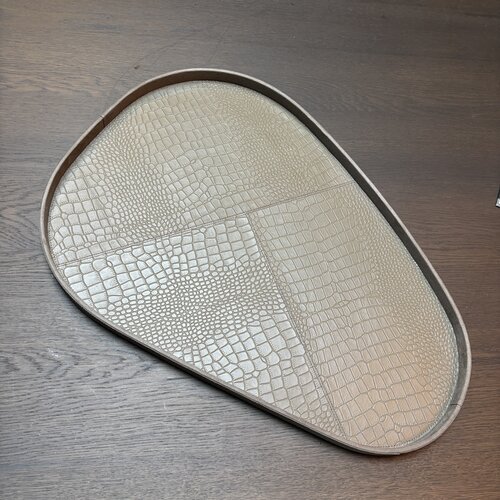 Dienblad organic taupe croco  XL