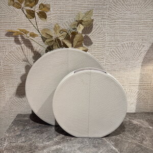 Vaas Beige Leer Croco Vaas Beige Leer Croco