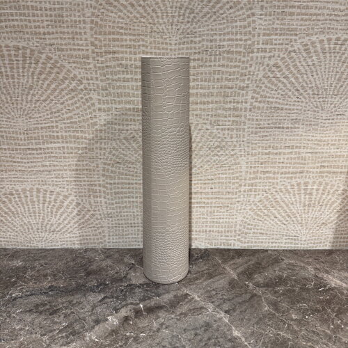 Vazen Cilinder Leer Beige