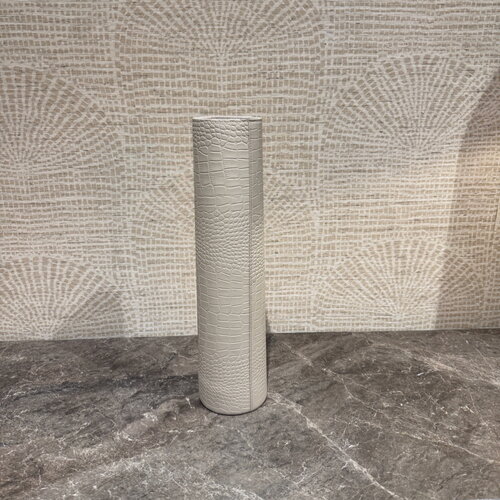 Vazen Cilinder Leer Beige