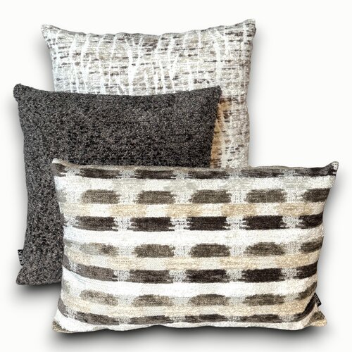 SJIEK Kussens Japandi Bruin -Taupe set van 3 SJIEK Kussens Japandi Bruin -Taupe set van 3