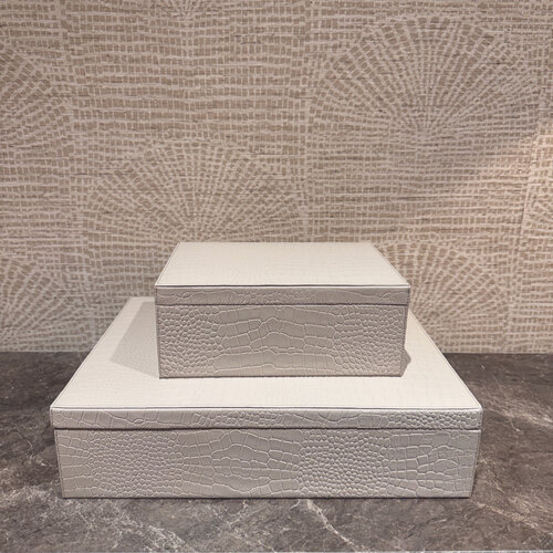 Lederen opbergboxen  rechthoek