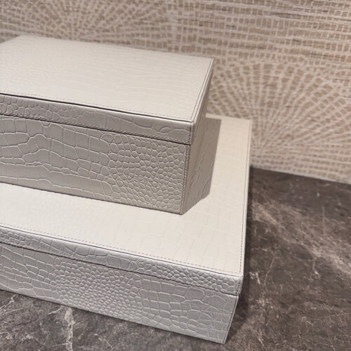 Lederen opbergboxen  rechthoek