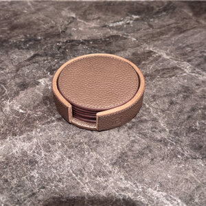 Onderzetters Leder Brons