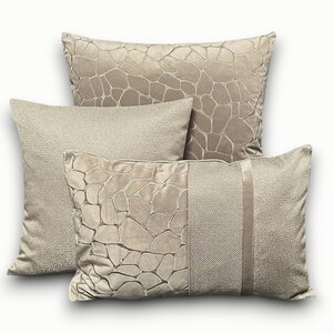 SJIEK Kussen Champagne Giraf Lux Set van 3