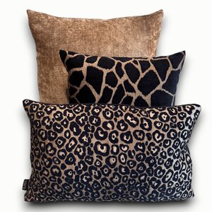 SJIEK Kussen Brons Zwart Set van 3