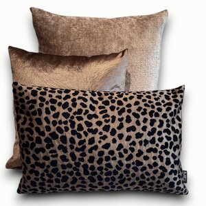 SJIEK Kussen Brons Zwart Set van 3