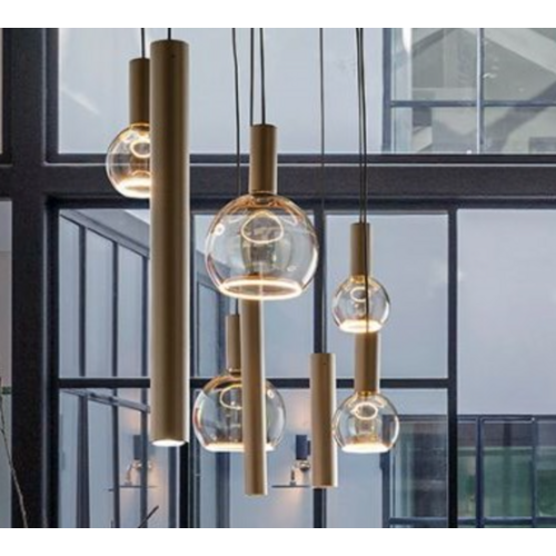 Hanglamp Riva Ovaal Beige 140cm