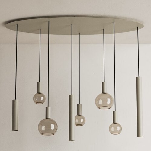 Hanglamp Riva Ovaal Beige 140cm