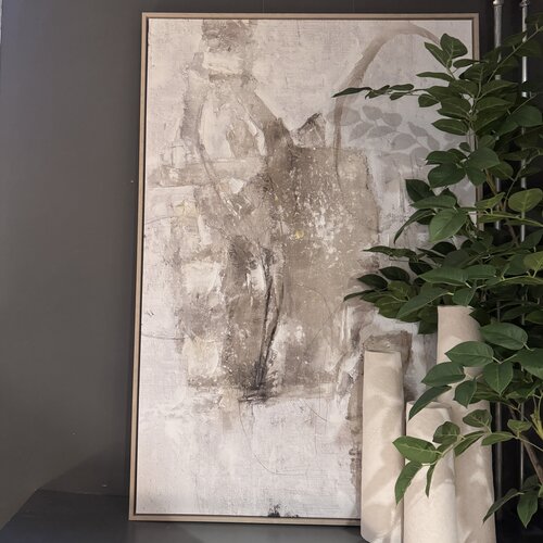 Wandschilderij Canvas Beige