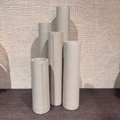 Vaas Beige Leer Cilinder