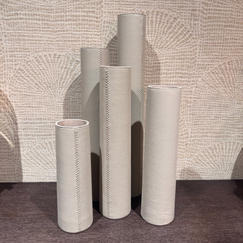 Vaas Beige Leer Cilinder