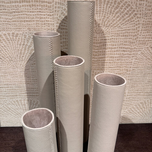 Vaas Beige Leer Cilinder