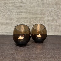 Windlicht Amber rond