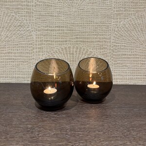 Windlicht Amber rond