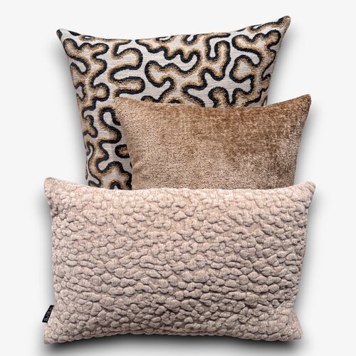 SJIEK Kussens set van 3 Japandi Warm Camel