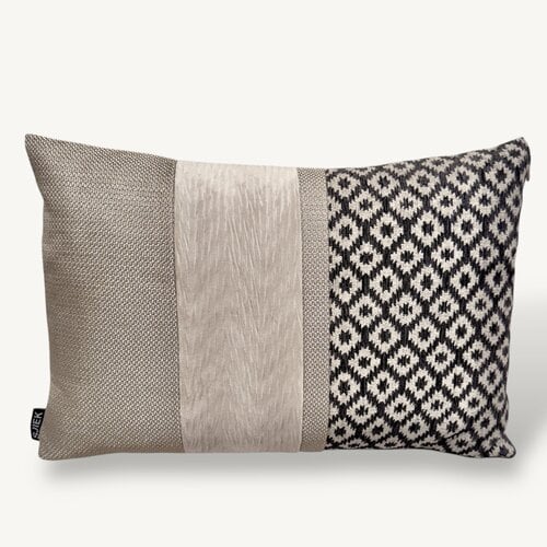 SJIEK Kussen Beige Bruin Rechthoek