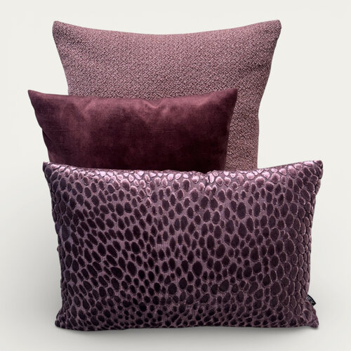 SJIEK Kussen Burgundy set van 3