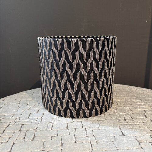 SJIEK Lampenkap rond zwart/champagne