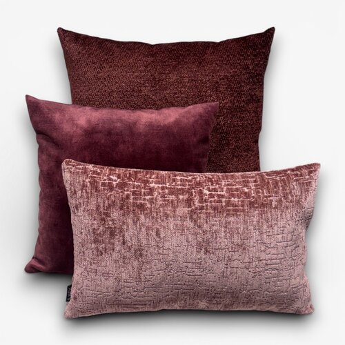 SJIEK Kussen Burgundy set van 3