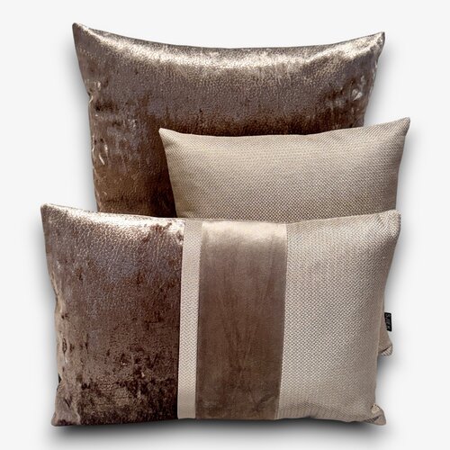 SJIEK Kussen Champagne set van 3