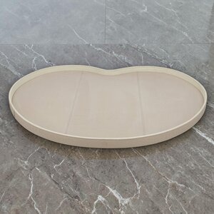 Kidney Dienblad Beige Leer Croco XL