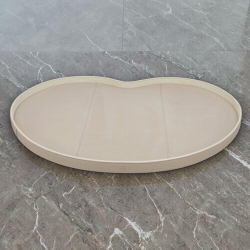 Kidney Dienblad Beige Leer Croco XL