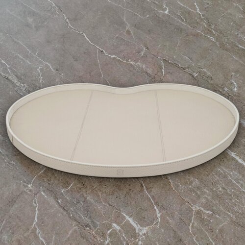 Kidney Dienblad Beige Leer Effen XL