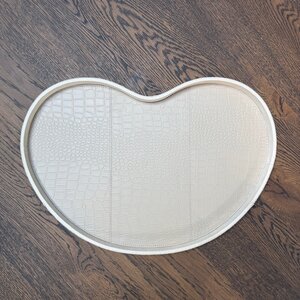 Kidney Dienblad Beige Leer Croco M