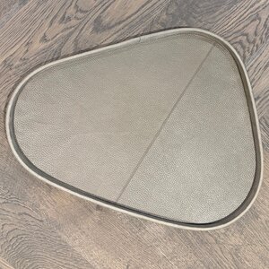 Dienblad Leder Taupe Organic  Effen L