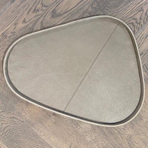 Dienblad Leder effen Organic Taupe L