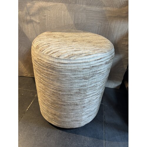 Hocker met beige/zand streep